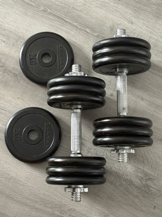 KIT MANCUERNAS PESAS DECATHLON (32kg)