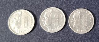 Lote de 25 monedas antiguas españolas