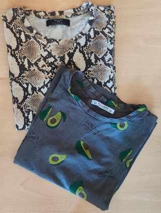 Lote 2 Camisetas Estampadas Mujer