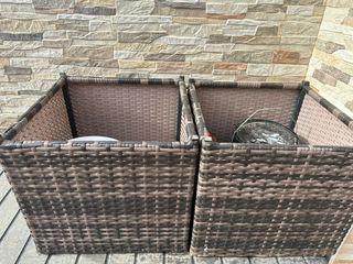 Conjunto Muebles Terraza Ratán y Cristal