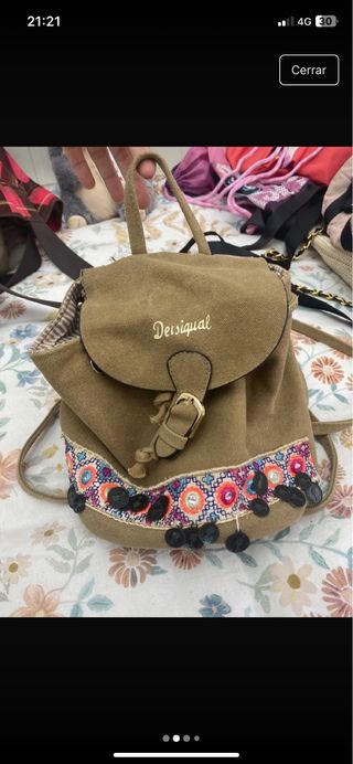 Mochila Desigual Marrón Multicolor