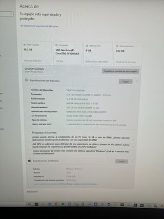 PC Gamer RTX 3060 + Monitor ASUS TUF GAMING 21:9 