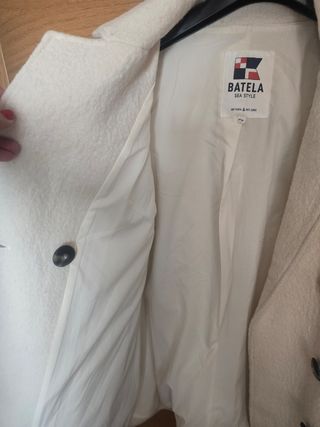 Batela Chaquetón Doble Botonadura Beige Talla 40
