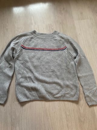 Jersey mujer gris con raya 