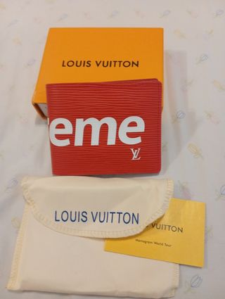 Billetera Supreme Louis Vuitton Roja