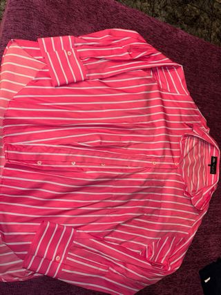 Camisa Zara Rayas Rosas y Blancas