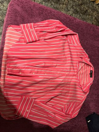 Camisa Zara Rayas Rosas y Blancas