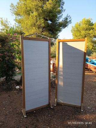 2 Biombos Separadores Madera