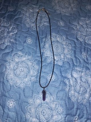 Colgante amatista morado y plata