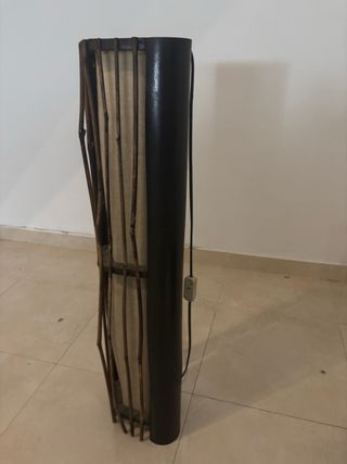 Lámpara de pie bambú y tela