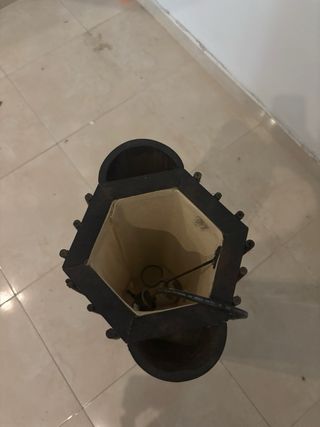 Lámpara de pie bambú y tela