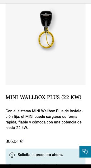MINI WALLBOX PLUS 22 KW Cargador coche eléctrico