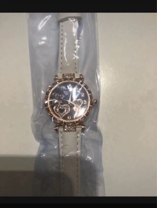 Reloj Mujer Cuero Blanco Nuevo