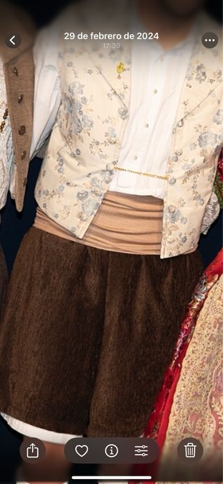 Traje de fallero saragüell