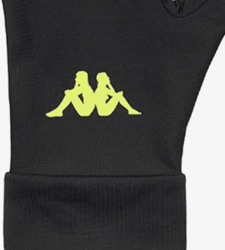 Guantes Kappa Negros Logo Amarillo