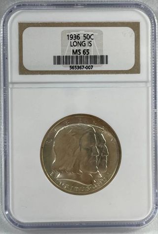 1936 Long Island MS 65 Medio Dólar