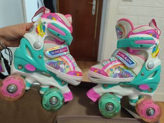 Patines 4 ruedas niña unicornio arcoíris