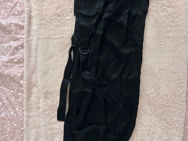 Pantalones Zara Anchos Negros Mujer