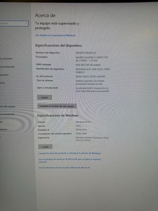 Mini PC Dell OptiPlex 7040 Negro i5 8Gb RAM 500ssd