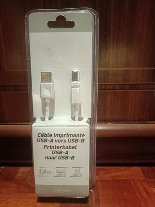 Cable Impresora USB-A a USB-B 1.8m Temium
