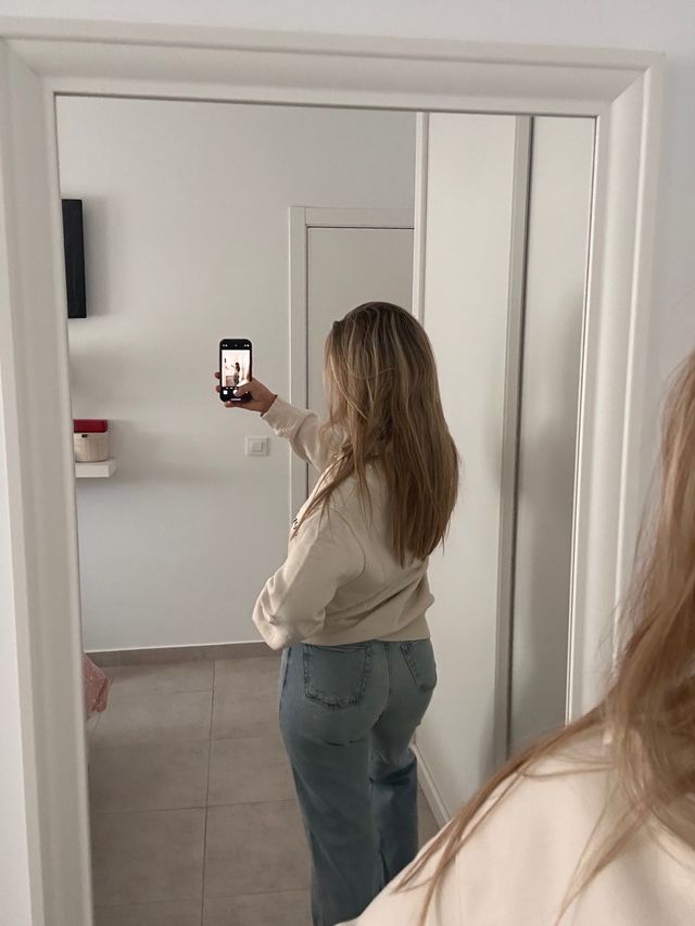 Sudadera Zara Beige Talla M