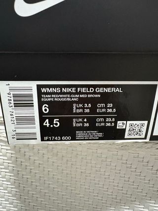Zapatillas Nike Field General Mujer T36.5
