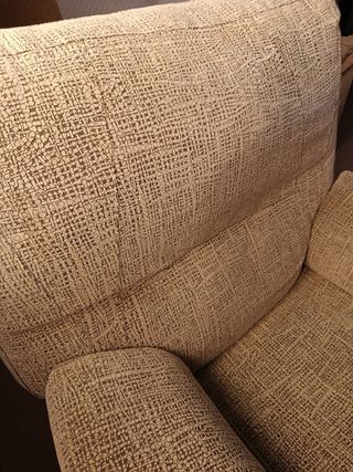 Sillón relax tela beige