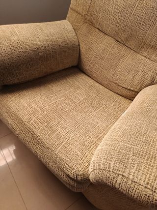 Sillón relax tela beige