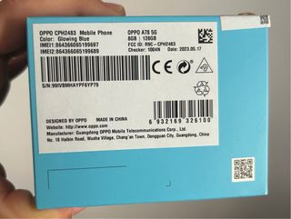 Telefono cellulare Oppo A78 5G blu incandescente