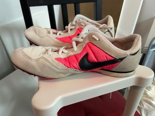 Zapatillas Atletismo Nike Tartán Beige/Rosa