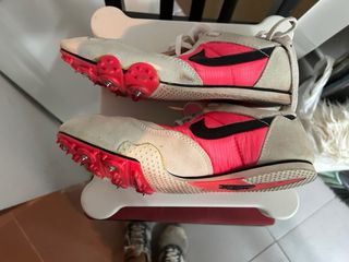 Zapatillas Atletismo Nike Tartán Beige/Rosa