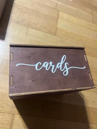 Caja de madera para cartas desmontable