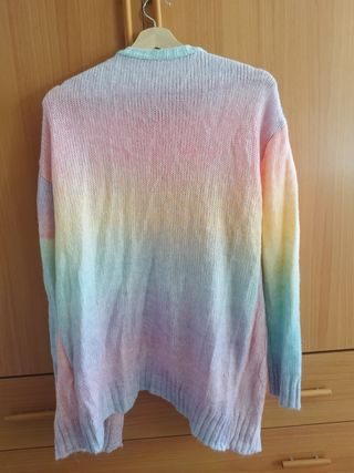 Chaqueta de lana multicolor talla única