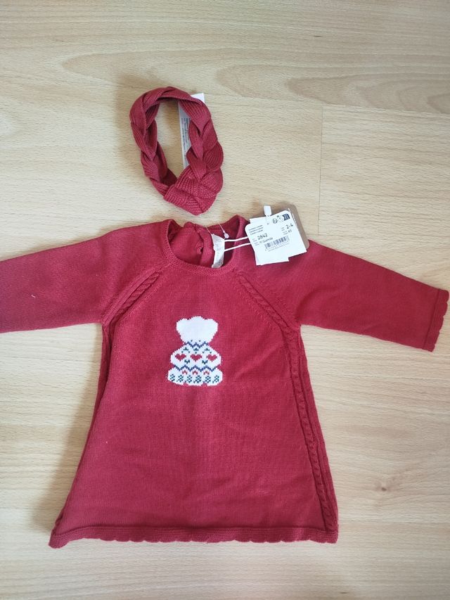 Conjunto bebé: vestido y diadema