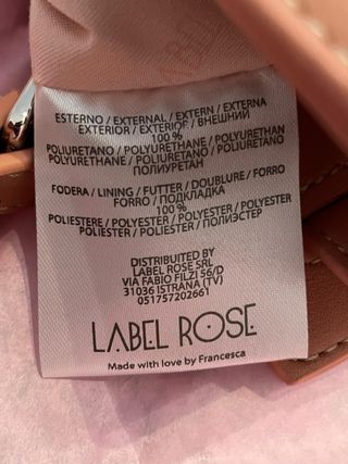 Borsa LABEL ROSE nuova rosa