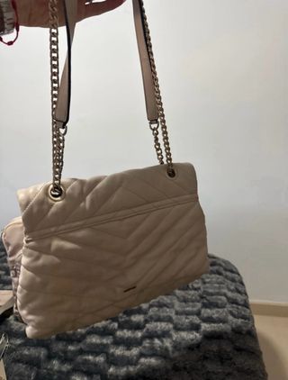Lote 4 Bolsos Beige y Plateado