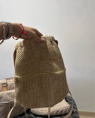 Lote 4 Bolsos Beige y Plateado