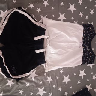 Conjunto Fila Top y Short Negro