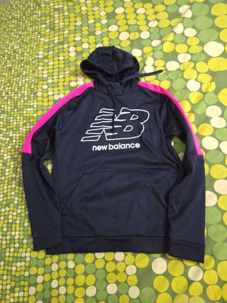 Sudadera New Balance Hombre Azul y Rosa