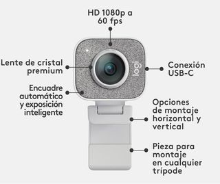 Webcam Logitech StreamCam en blanco NUEVA