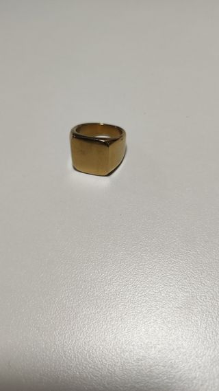 Anello acciaio inox dorato, EU 54 - USA 6