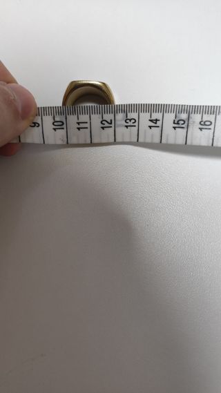 Anello acciaio inox dorato, EU 54 - USA 6