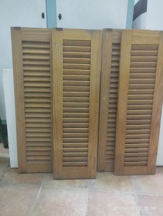 Persianas de madera (4 unidades)
