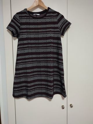 Vestido Zara estampado zigzag