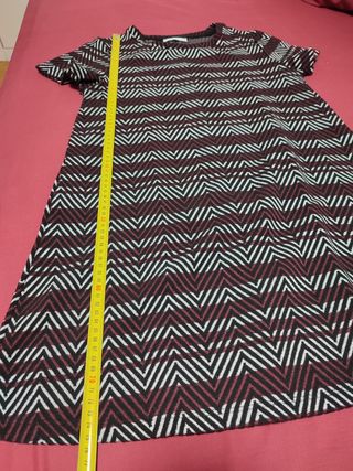 Vestido Zara estampado zigzag
