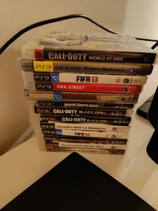 Playstation 3 Negra + 2 Mandos + Juegos