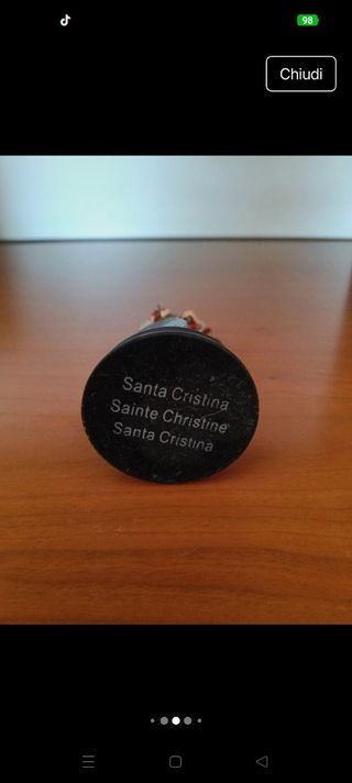 Statua Santa Cristina con ruota