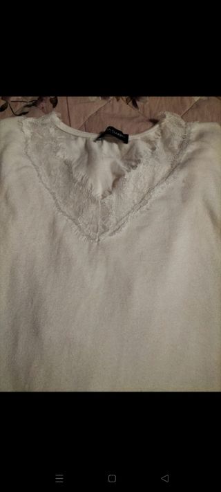 Maglia morbidissima bianca misto lana e viscosa