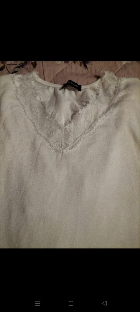 Maglia morbidissima bianca misto lana e viscosa