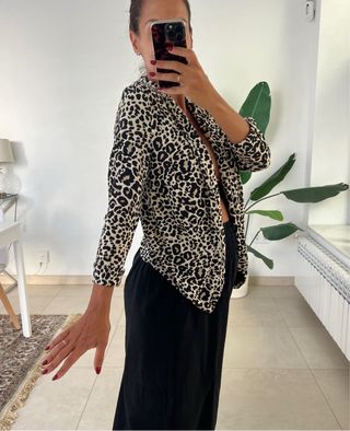 Blazer H&M Animal Print Talla M